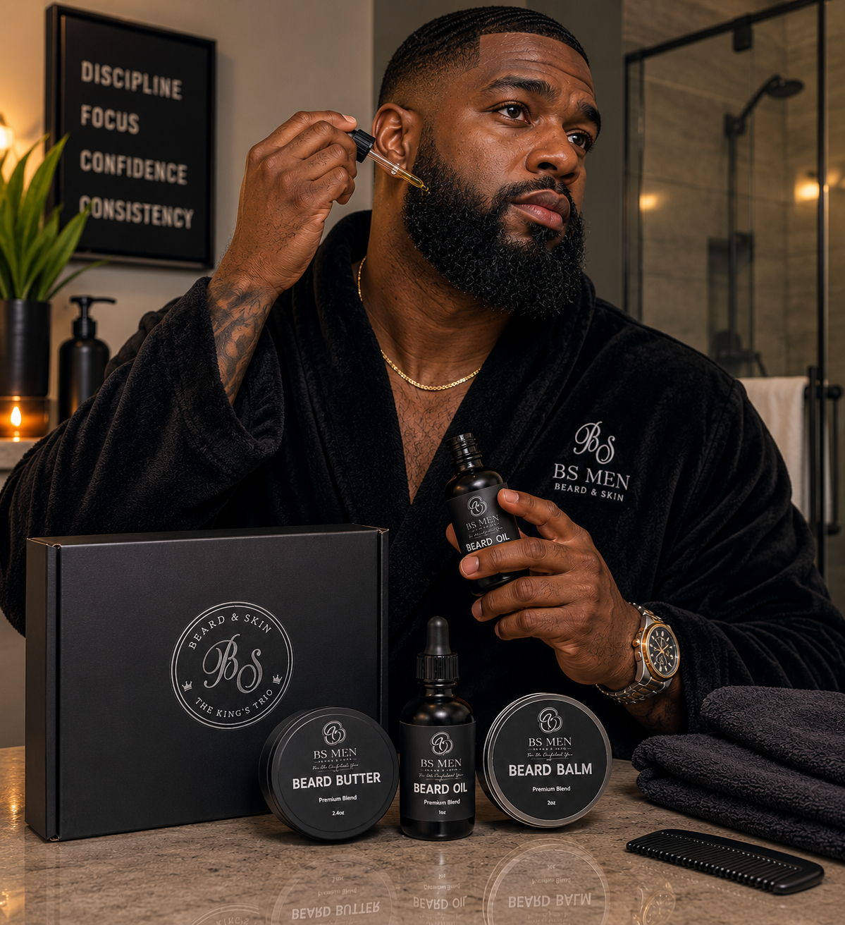 The King’s Trio | Premium Beard & Skin Care System